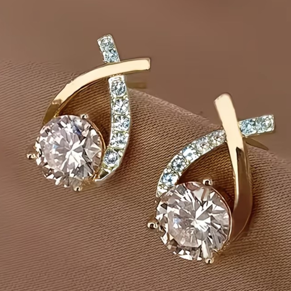 Elegant Gold and Silver Earrings